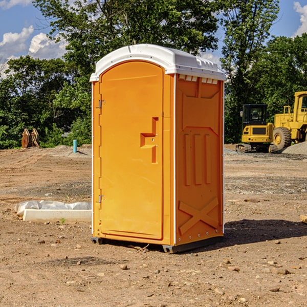 can i customize the exterior of the porta potties with my event logo or branding in Peach County